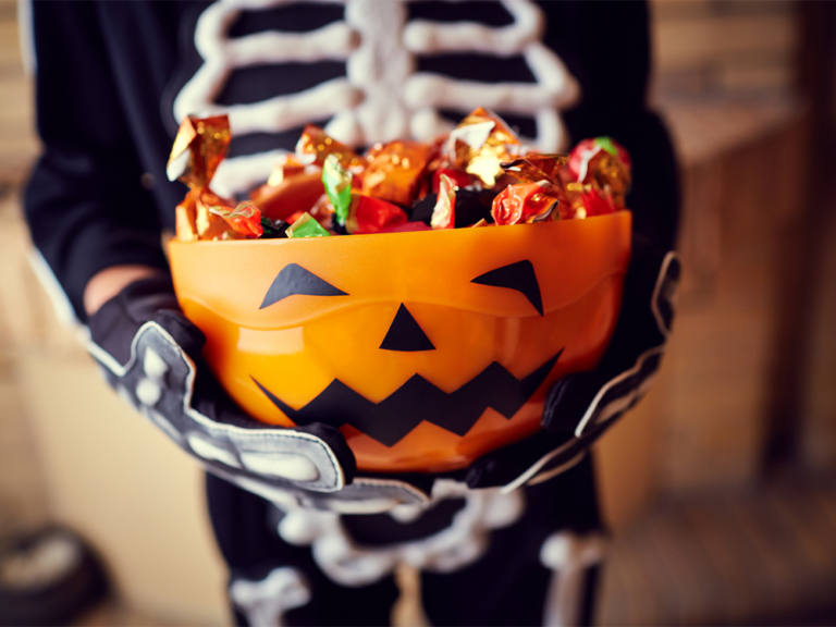 bowl of halloween candy